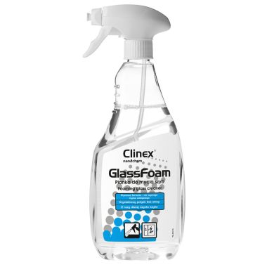 CLINEX Glass Foam, 650 ml, cu pulverizator, spuma pentru curatare geamuri