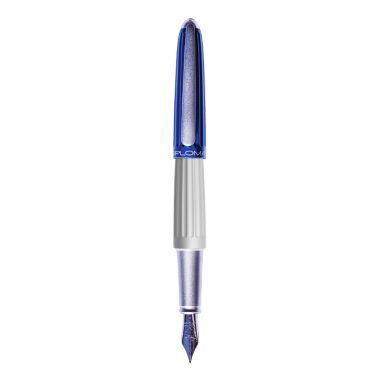 Stilou Diplomat Aero, cu penita M, din otel inoxidabil - blue silver - limited edition