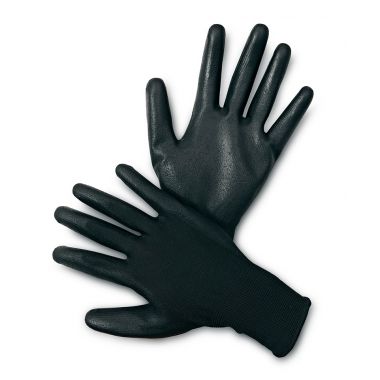 Manusi protectie, standard EN420, EN388:4131, degete cauciucate cu polyurethan - marimea  9 - negre