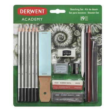 Set complet pentru schite DERWENT Academy, creioane grafit, blister, 19 buc/ set
